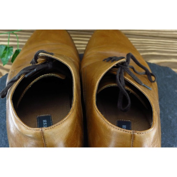 Gordon Rush Shoes Sz 11 M Almond Toe Brown Derby Oxfords Leather Men - Picture 6 of 8